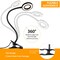 Desk Lamp Clip on Light, 48 LEDs USB Clip Ring Light with 3 Color Modes 10 Dimmable Brightness, Eye Protection Desk Light, 360° Flexible Gooseneck for Desk Headboard Reading